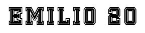 Emilio 20 original font preview
