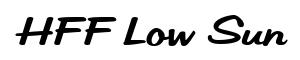 HFF Low Sun original font preview