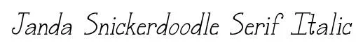 Janda Snickerdoodle Serif Italic