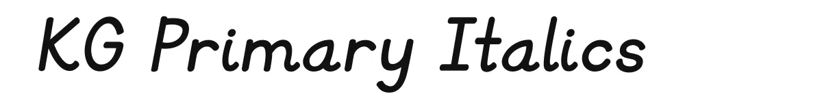 KG Primary Italics font preview