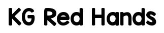 KG Red Hands original font preview