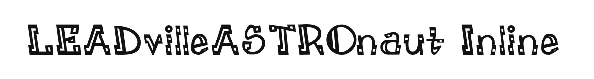 LEADvilleASTROnaut Inline original font preview