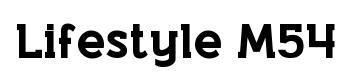 Lifestyle M54 original font preview