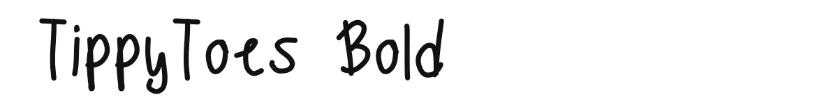 TippyToes Bold original font preview
