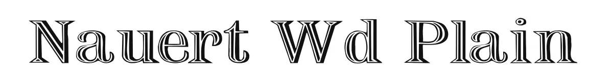 Nauert Wd Plain original font preview