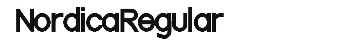 NordicaRegular original font preview