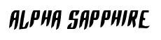 Alpha Sapphire original font preview