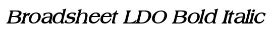 Broadsheet LDO Bold Italic
