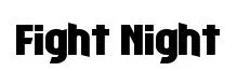 Fight Night original font preview