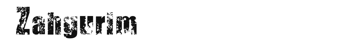 Zahgurim original font preview