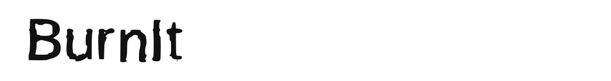 BurnIt original font preview