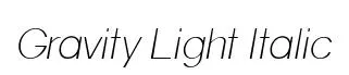 Gravity Light Italic