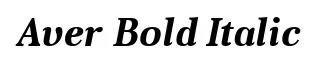 Aver Bold Italic