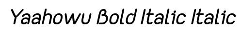 Yaahowu Bold Italic Italic