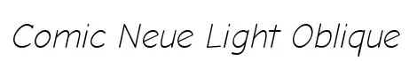 Comic Neue Light Oblique