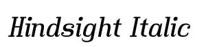 Hindsight Italic