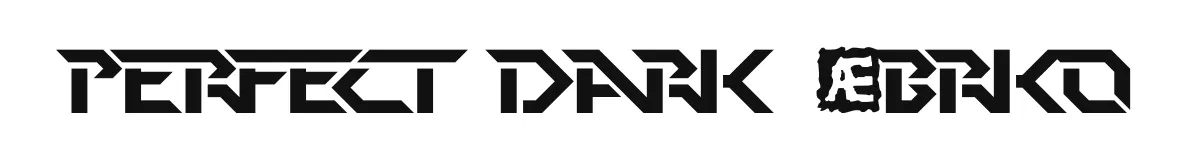 Perfect Dark (BRK) original font preview