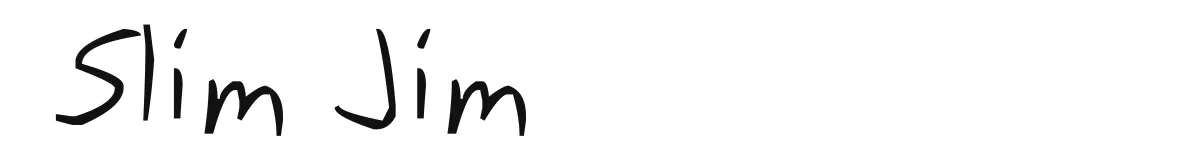 Slim Jim original font preview
