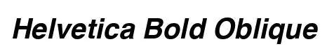 Helvetica Bold Oblique