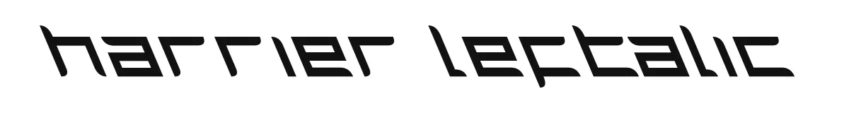 Harrier Leftalic original font preview