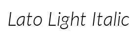Lato Light Italic
