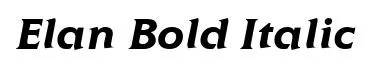 Elan Bold Italic