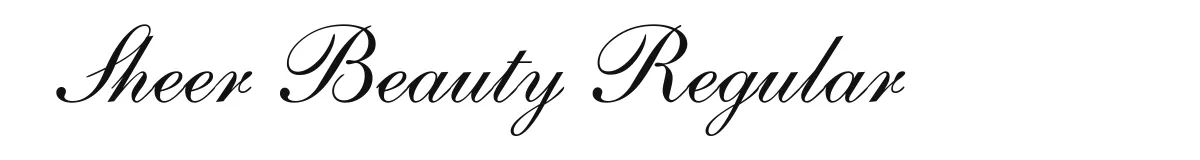 Sheer Beauty Regular original font preview
