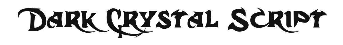 Dark Crystal Script original font preview