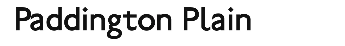 Paddington Plain original font preview