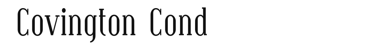 Covington Cond original font preview