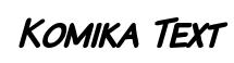 Komika Text original font preview
