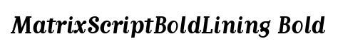 MatrixScriptBoldLining Bold