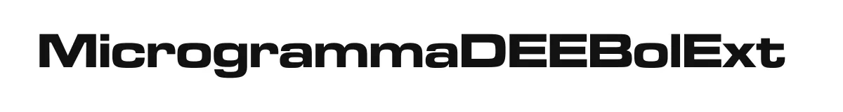 MicrogrammaDEEBolExt original font preview