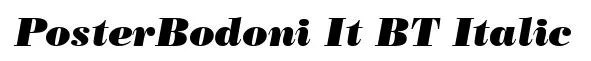 PosterBodoni It BT Italic