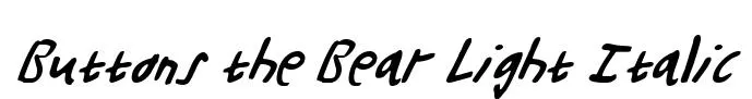 Buttons the Bear Light Italic