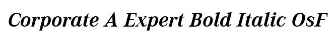 Corporate A Expert Bold Italic OsF