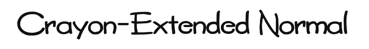 Crayon-Extended Normal original font preview