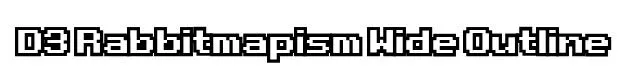 D3 Rabbitmapism Wide Outline original font preview