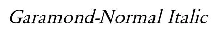 Garamond-Normal Italic