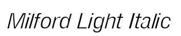 Milford Light Italic