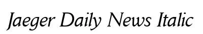 Jaeger Daily News Italic