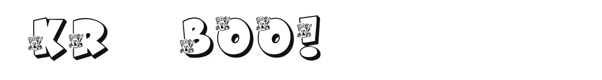 KR Boo! original font preview