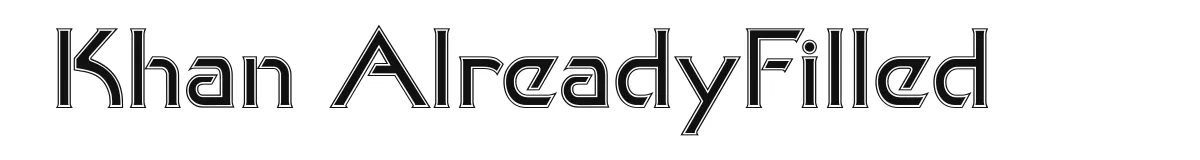 Khan AlreadyFilled original font preview