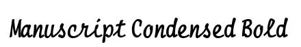 Manuscript Condensed Bold