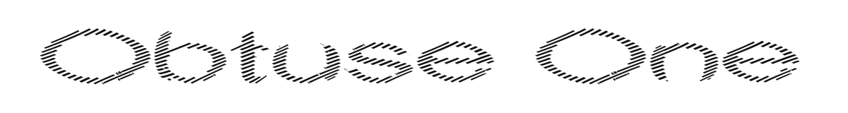 Obtuse One original font preview