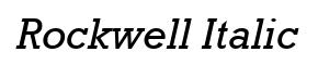 Rockwell Italic