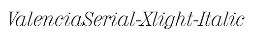 ValenciaSerial-Xlight-Italic