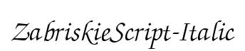 ZabriskieScript-Italic