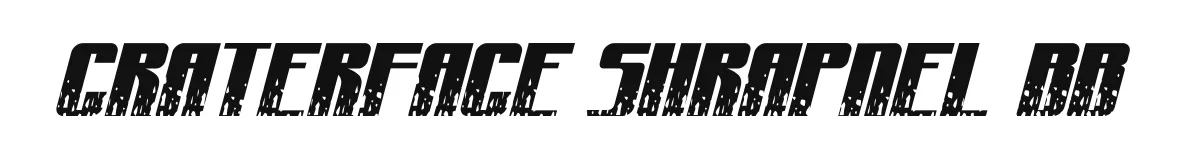 CraterFace Shrapnel BB original font preview