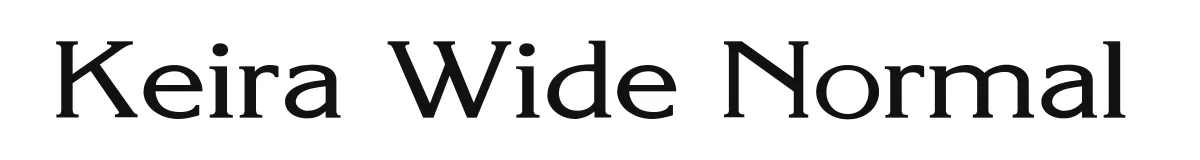 Keira Wide Normal original font preview